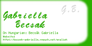 gabriella becsak business card