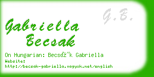 gabriella becsak business card